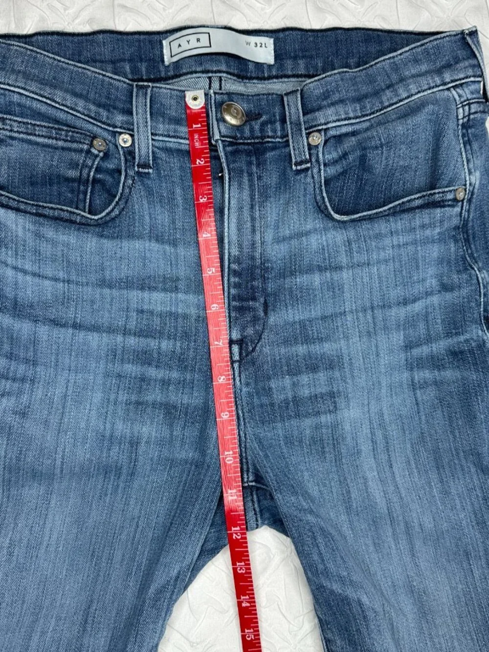 AYR All Year Round YaYa Crop Straight Leg Jeans 32L Raw Hem Elevated Minimalist - Picture 4 of 8